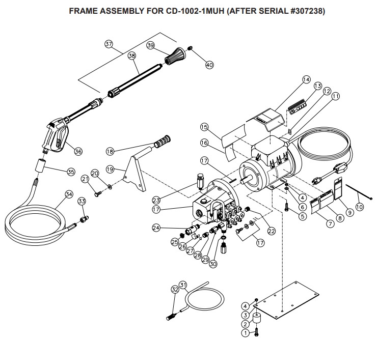 MITM CD-1002-1MUH power washer repair kits & manuals